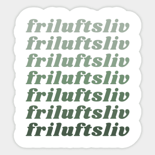 Friluftsliv in Green Sticker